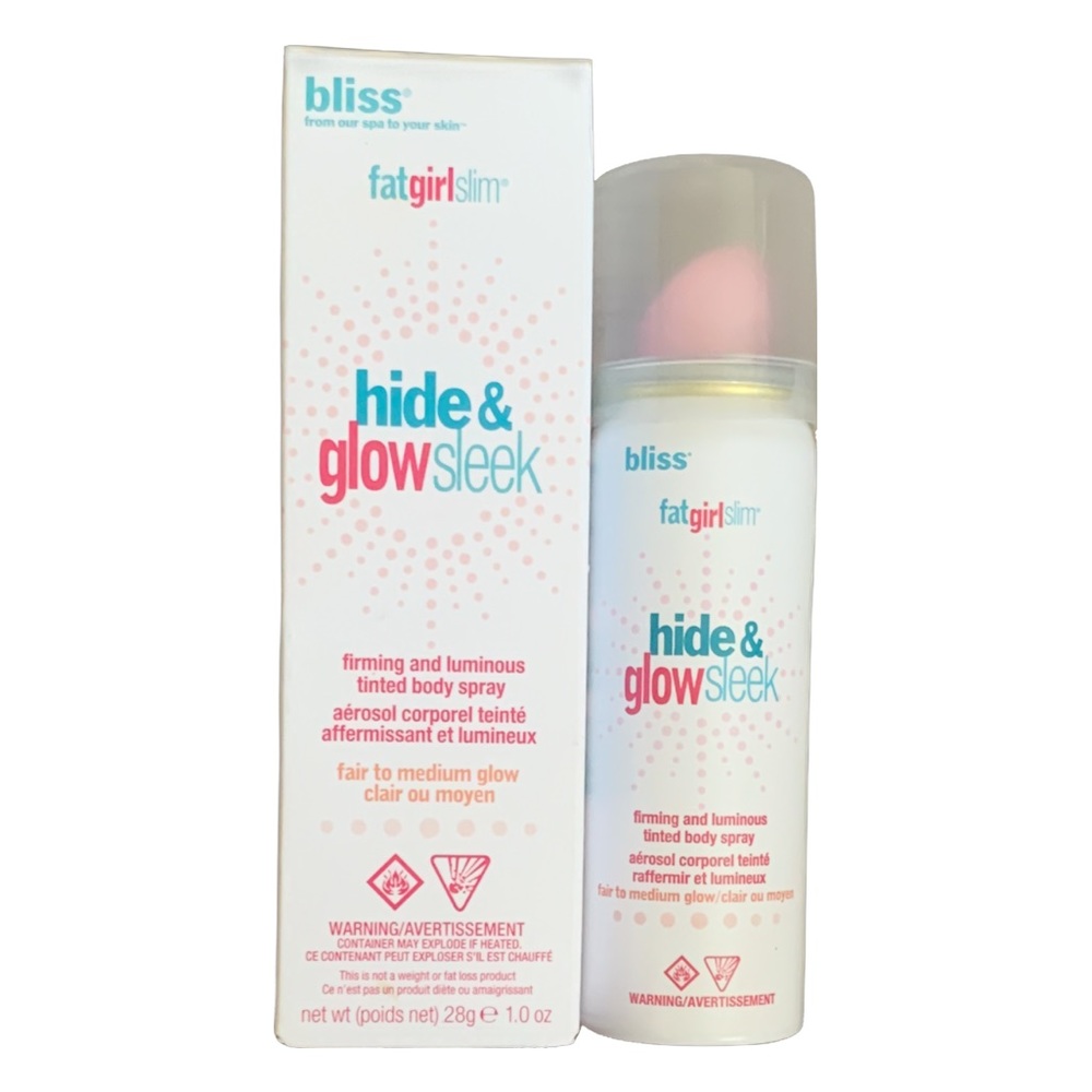 NIB Bliss FatGirlSlim Hide and Glow Sleek - fair to‎ medium glow